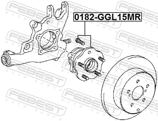 0182GGL15MR Febest Маточина задня