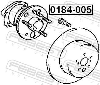 0184005 Febest Болт маточини