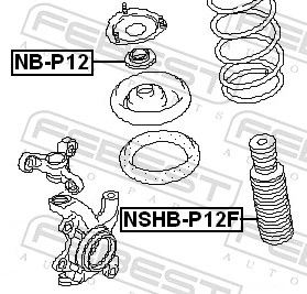 NSHBP12F Febest Пильник стійки передньої