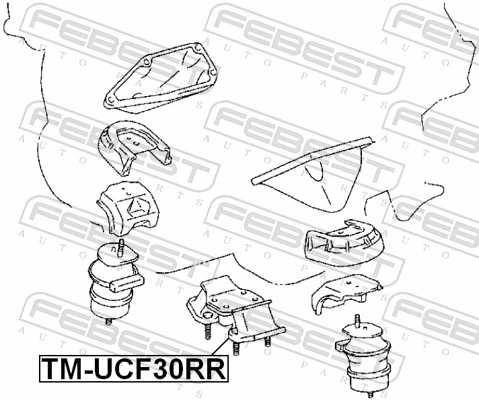 Подушка (опора) двигуна, задня Toyota 1237150170 ціна, від 62.13 USD