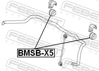 BMSBX5 Febest Втулка стабілізатора переднього
