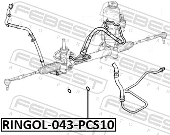 RINGOL043PCS10 Febest Кільце насосу гідроусіслітеля керма