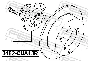 0482CUA43R Febest Маточина задня