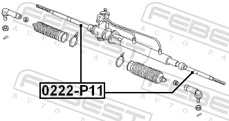 0222P11 Febest Тяги кермові
