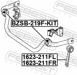 BZSB219FKIT Febest Втулка стабілізатора переднього