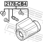 2178CB4 Febest Циліндр гальмівний колісний/робітник, задній