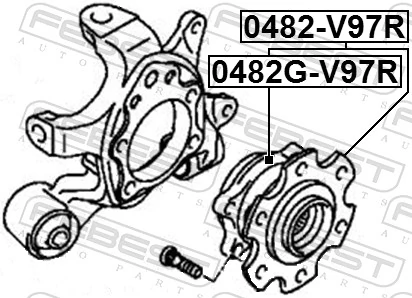 0482GV97R Febest Підшипник ступиці задньої