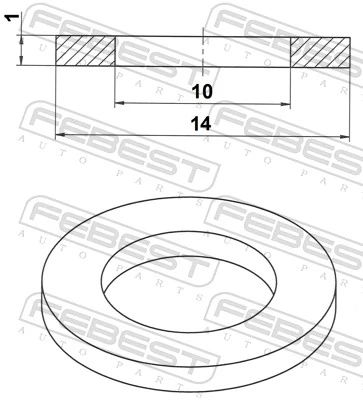 N0138063 Porsche Ущільнювальне кільце, універсальне