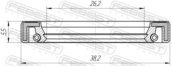 95FAY28380606X Febest Сальник рульового редуктора