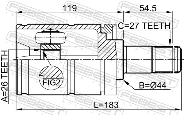 036789 GKN-Spidan Граната зовнішня