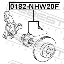 0182NHW20F Febest Маточина (передня)