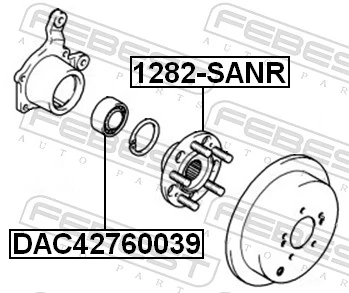 1282SANR Febest Маточина задня