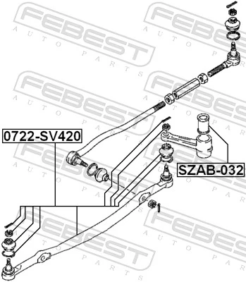 SZAB032 Febest Втулка маятникового важіля