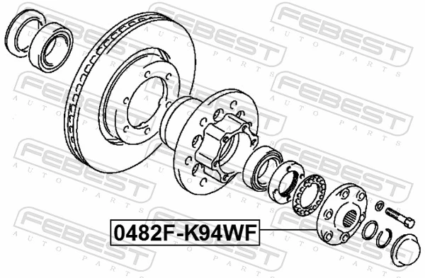 0482FK94WF Febest Фланець передньої маточини