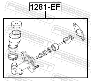 1281EF Febest Циліндр зчеплення, головний