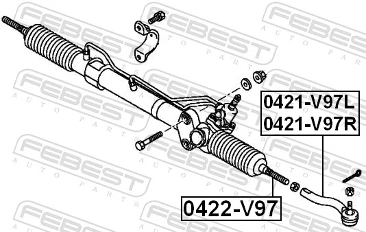 0422V97 Febest Тяги кермові