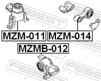 MZMB012 Febest Ліва опора двигуна