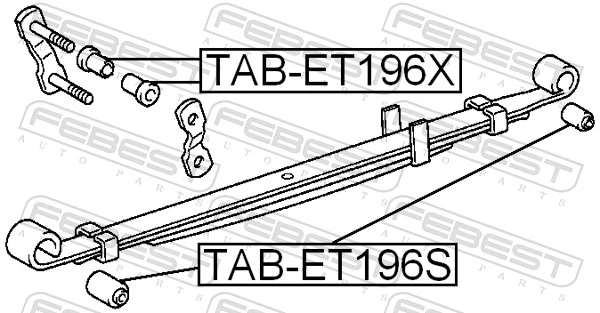TABET196S Febest Втулка ресори