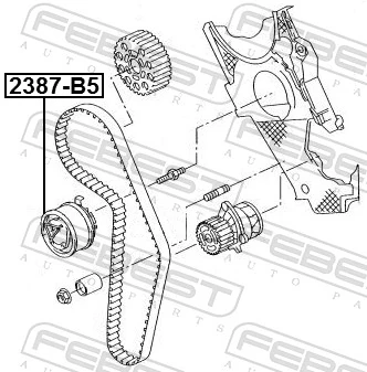 2387B5 Febest Ролик натягувач