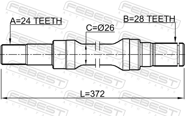 0512M323RH Febest Промвал