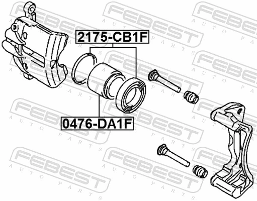 2175CB1F Febest Ремкомплект гальмівної системи