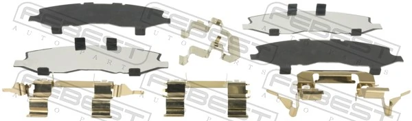 0203Z50F Febest Комплект пружинок кріплення дискових колодок, передніх