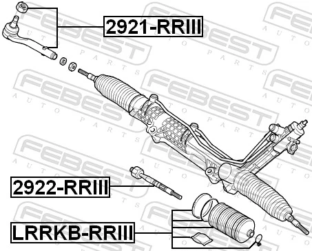 2921RRIII Febest Зовнішній наконечник рульової тяги