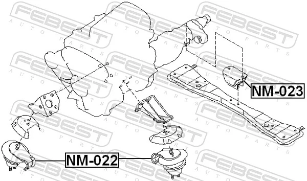 Подушка передньої опори двигуна на Nissan Pathfinder  R50