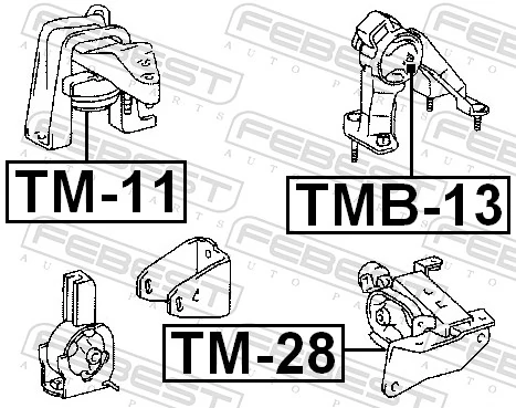 TMB13 Febest Задній сайлентблок двигуна