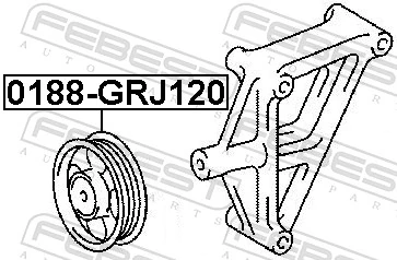 0188GRJ120 Febest Ролик приводного ременя, паразитний