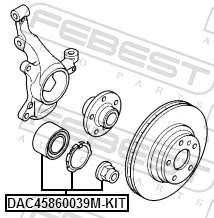 DAC45860039MKIT Febest Підшипник маточини передньої