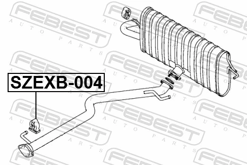 SZEXB004 Febest Кронштейн кріплення глушника
