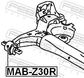 MABZ30R Febest Сайлентблок балки моста