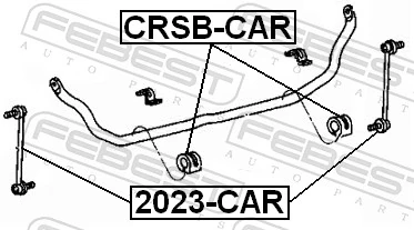 CRSBCAR Febest Втулка стабілізатора переднього