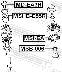 MSB006 Febest Буфер-відбійник амортизатора переднього