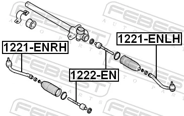 1221ENRH Febest Зовнішній наконечник рульової тяги