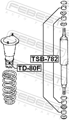 TD80F Febest Буфер-відбійник амортизатора переднього