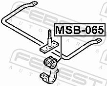 MSB065 Febest Втулка стабілізатора переднього