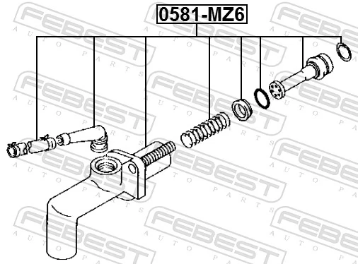 0581MZ6 Febest Циліндр зчеплення, головний