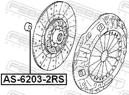 AS62032RS Febest Підшипник насоса гідропідсилювача керма