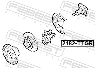 2182TTGR Febest Цапфа - поворотний кулак задній