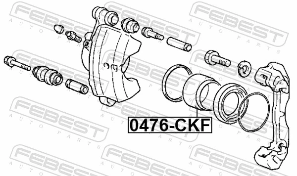 0476CKF Febest Поршень гальмівного супорта переднього
