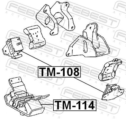 TM114 Febest Опора кпп
