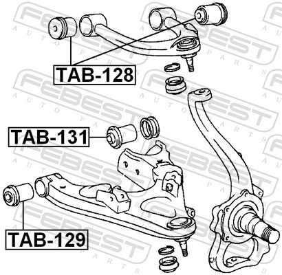 TAB129 Febest Сайлентблок переднього нижнього важеля