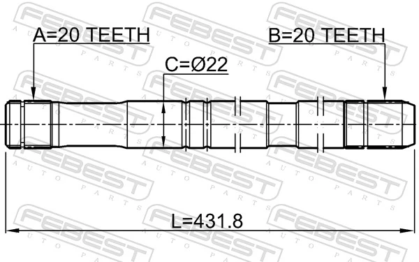 0712RM413LH Febest Привід лівий