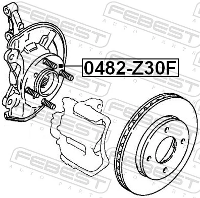 0482Z30F Febest Маточина (передня)