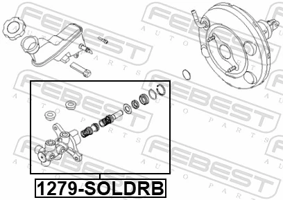1279SOLDRB Febest Циліндр гальмівний, головний
