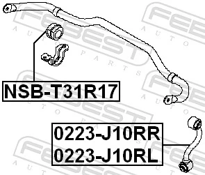 0223J10RL Febest Стійка стабілізатора задня