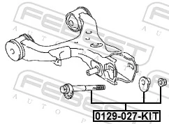 0129027KIT Febest Болт переднього важеля, нижнього