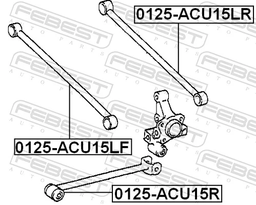 0125ACU15LR Febest Поперечна тяга задньої підвіски